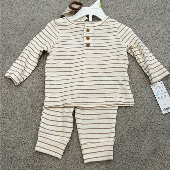 Striped Kids Pajama Set with Socks - Picture 2 of 3